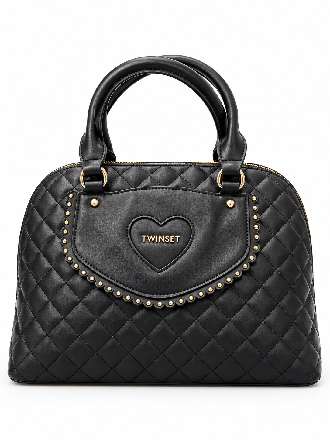 TWIN SET Chic Leather Black Bag.