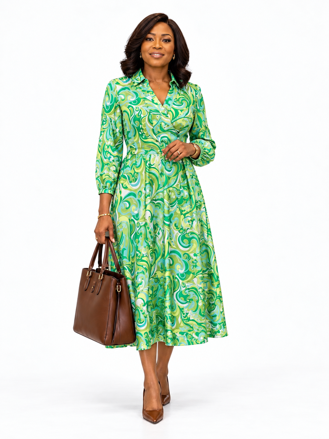 TAHARI's Green Midi Dress