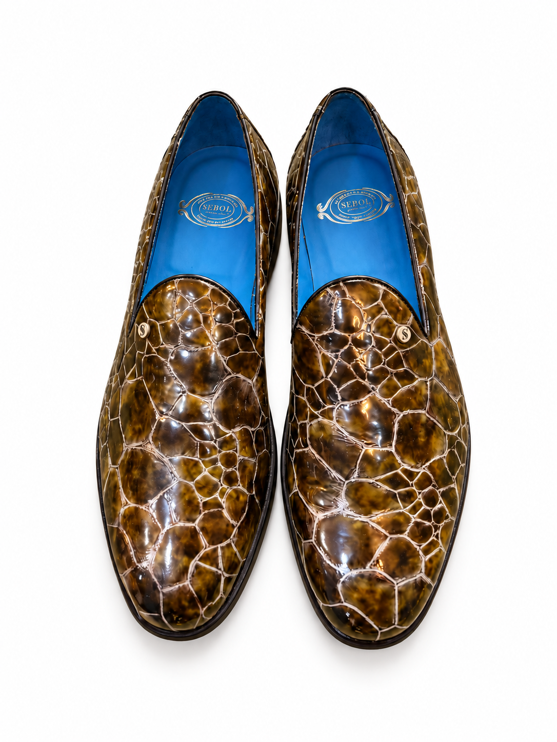 SEPOL's Crocodile Embossed Leather Loafers