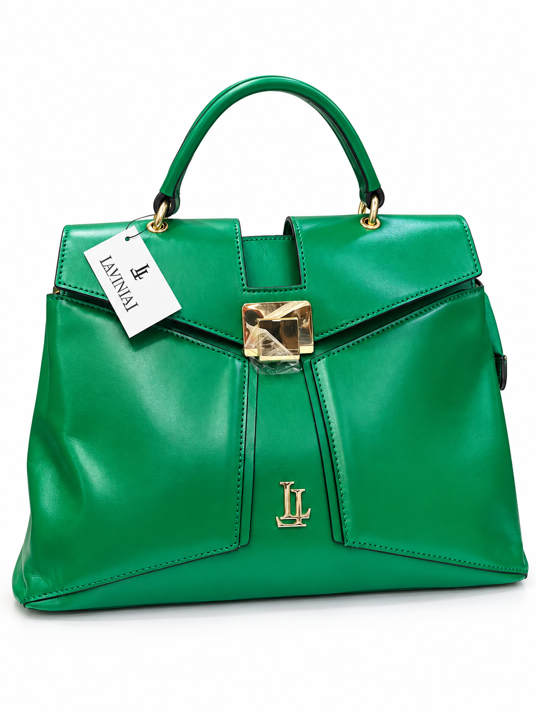 LAVINIA's Green Leather Bag