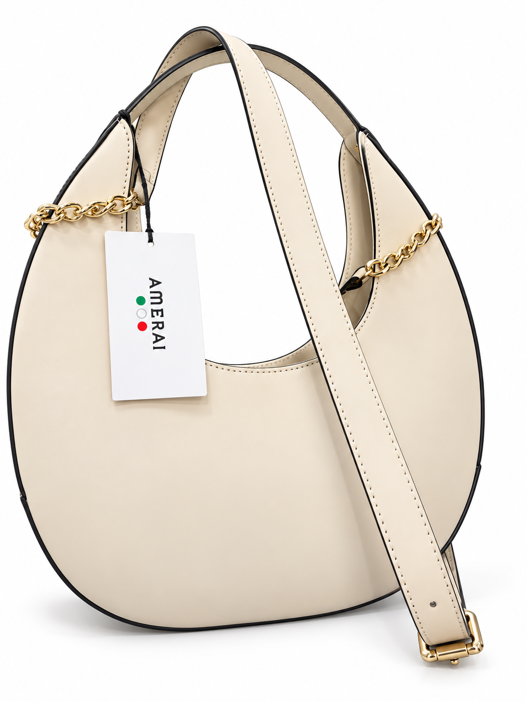 AMERAI's Beige Leather Bag