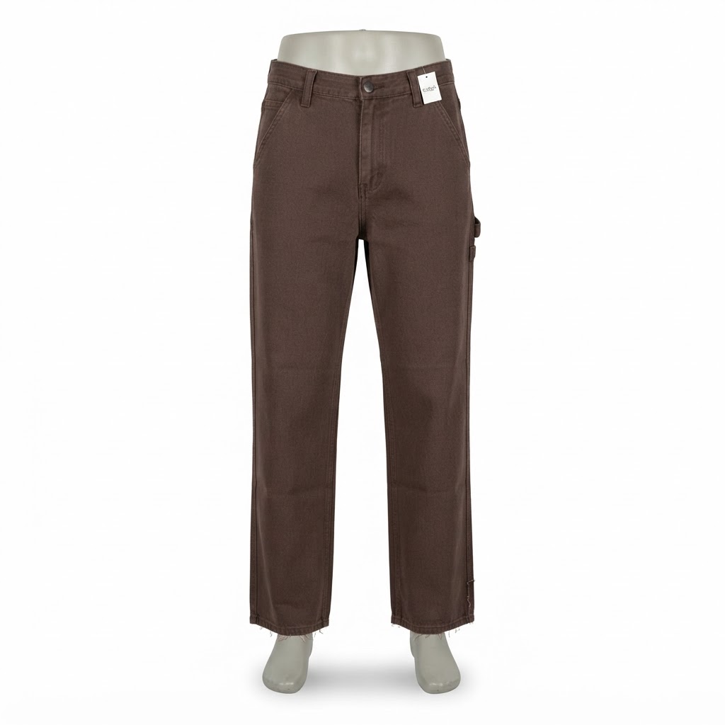 UNIQUE LOOKS Catch premium jeans in Classic dark brown pants with a straight-leg cut and clean design.