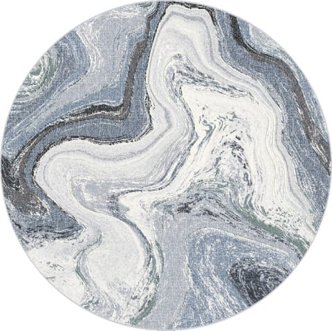 ECR5634365656 - Dynamic Rugs - Eclipse - Grey Cream 63436-5656 - 5'3" Round
