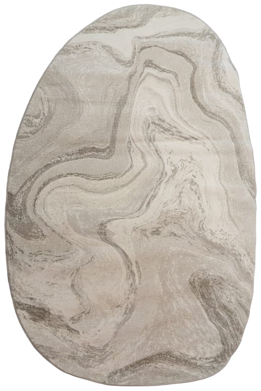 ECP69634366575 - Dynamic Rugs - Eclipse - Beige 63436-6575 - 5'3" x 7'7" Pebble
