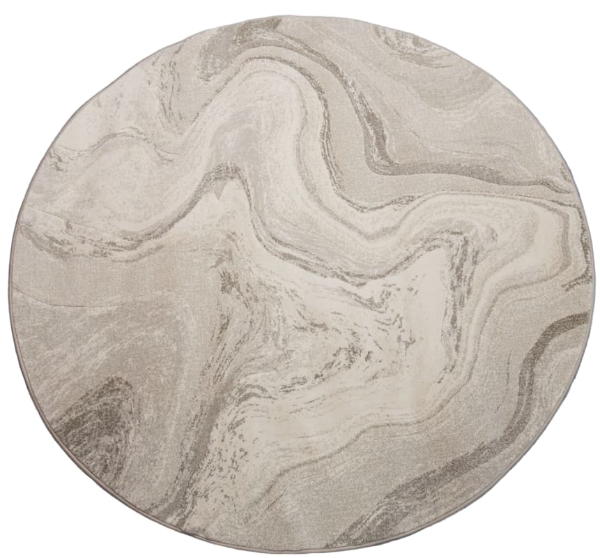 ECR5634366575 - Dynamic Rugs - Eclipse - Beige 63436-6575 - 5'3" Round