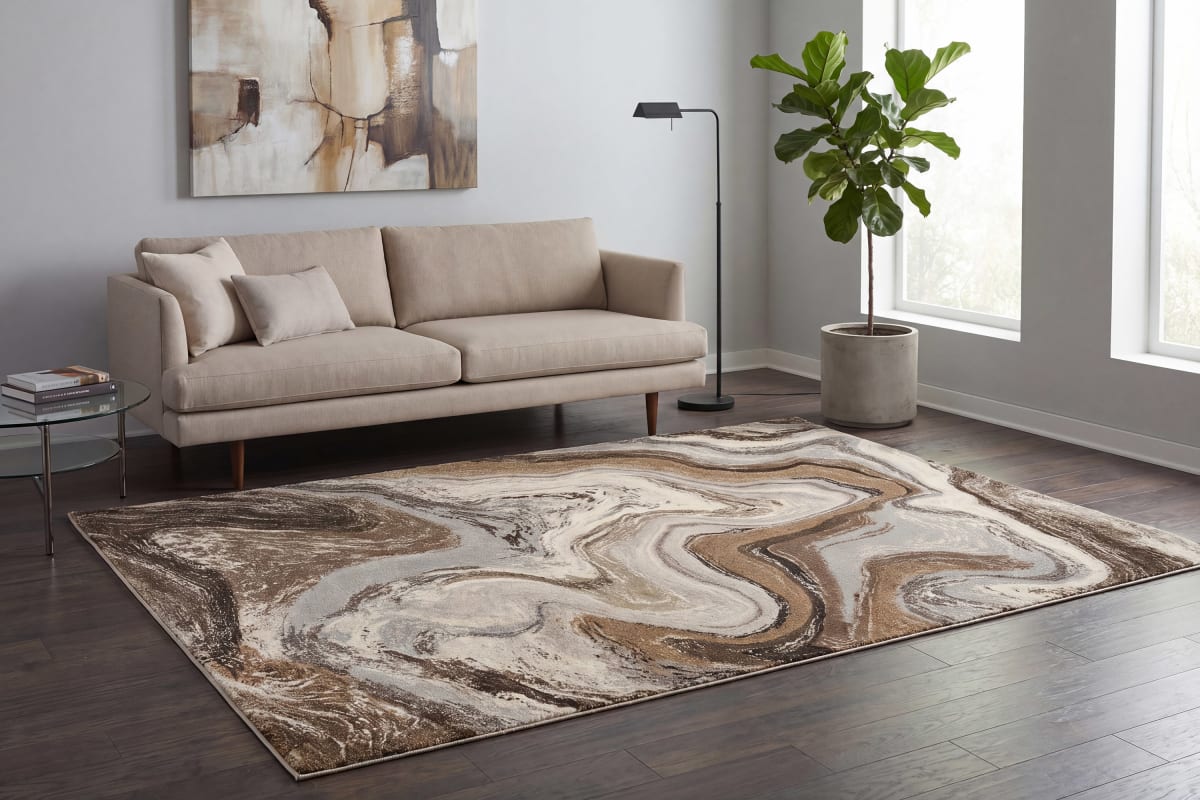 Eclipse - Cream Mocha 63436-9283 - Dynamic Rugs - Eclipse - Cream Mocha 63436-9283