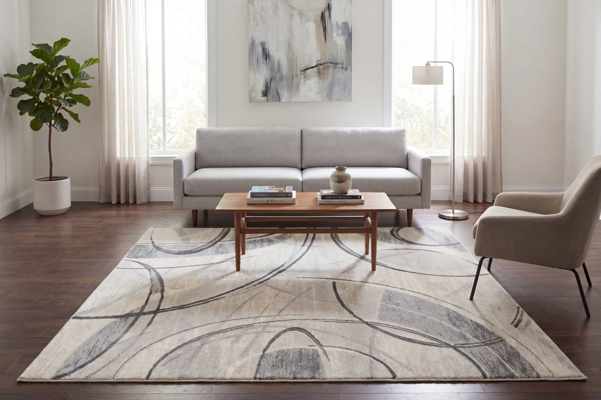 Eclipse - Cream Grey Dark Grey 63972-6696 - Dynamic Rugs - Eclipse - Cream Grey Dark Grey 63972-6696