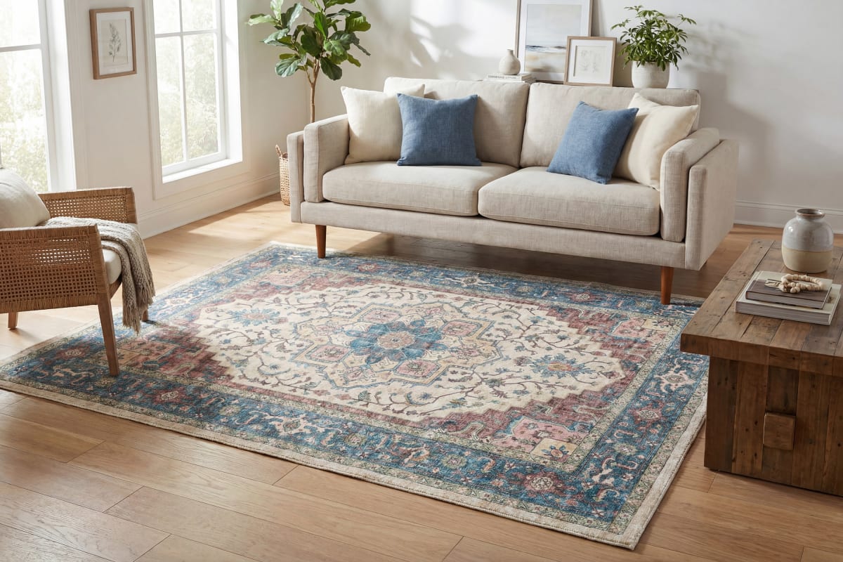 Elise - Red Blue Beige 6302-351 - Dynamic Rugs - Elise - Red Blue Beige 6302-351