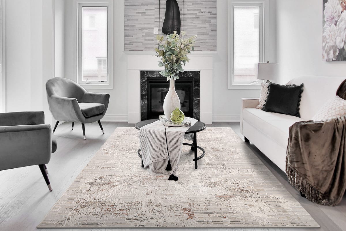 Marina - White Rose 8051-130 - Dynamic Rugs - Marina - White Rose 8051-130