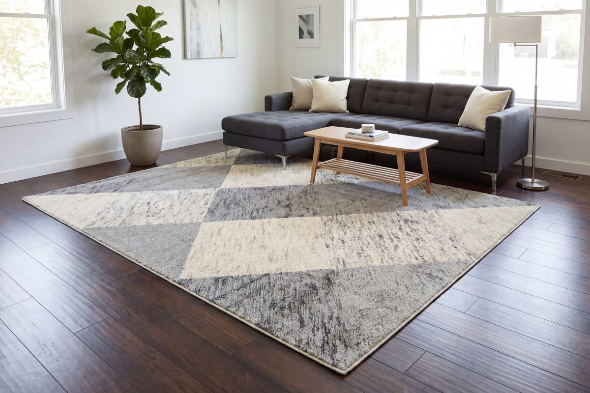 Monroe - Ivory Grey 9812-190 - Dynamic Rugs - Monroe - Ivory Grey 9812-190