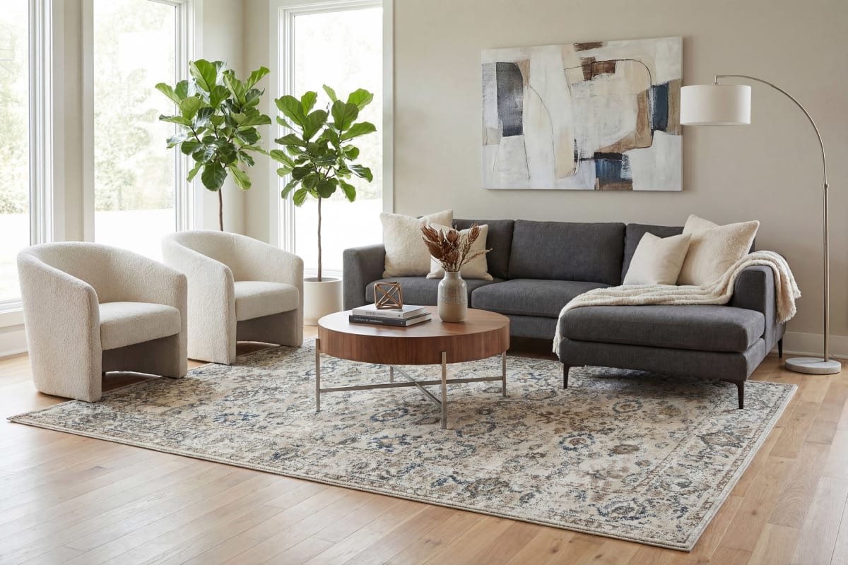 Venedik - Cream Blue 17770-150 - Dynamic Rugs - Venedik - Cream Blue 17770-150