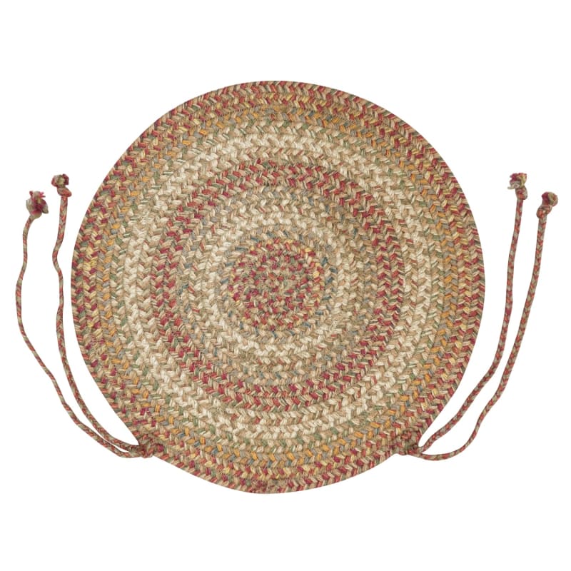Harvest 240157PS - Homespice - Jute Braided Accessories - Harvest - 15" x 15" Chairpad - 2 Pcs