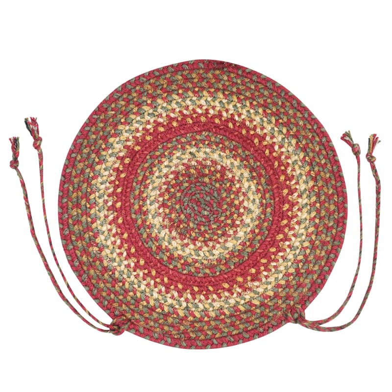 Cider Barn 240159PS - Homespice - Jute Braided Accessories - Cider Barn - 15" x 15" Chairpad - 2 Pcs