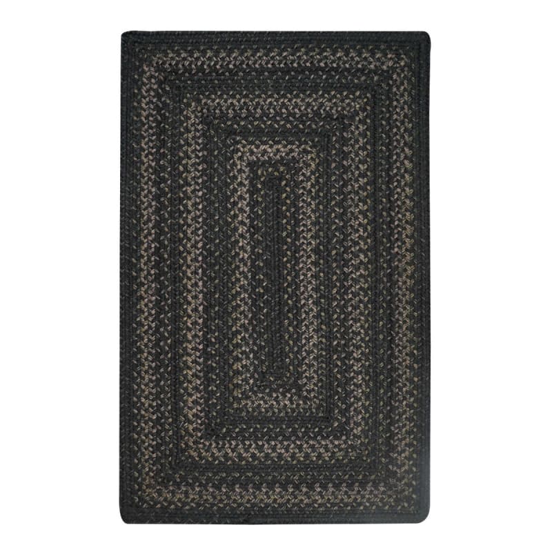 Jet Black 510877 - Homespice - Jute Braided Rug - Jet Black - 2' x 3'