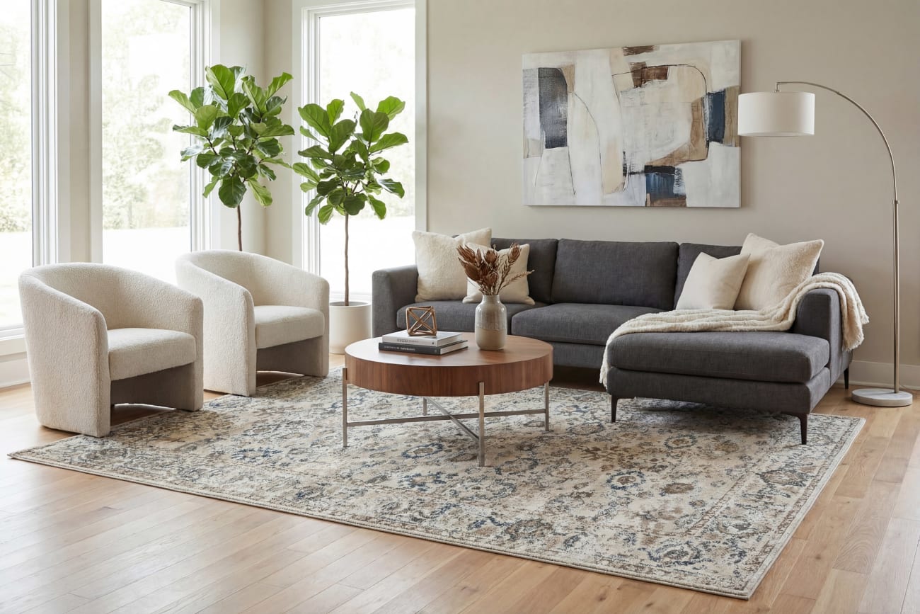 Venedik - Cream Blue 17770-150 - Dynamic Rugs - Venedik - Cream Blue 17770-150