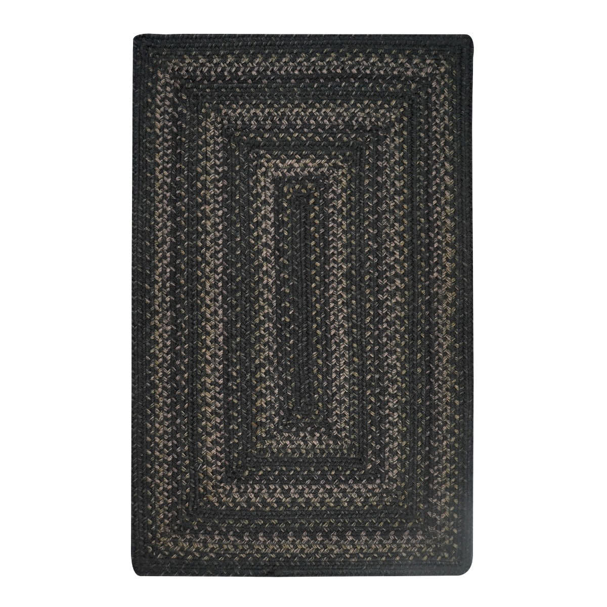 HJBR-JetBlack - Homespice - Jute Braided Rug - Jet Black