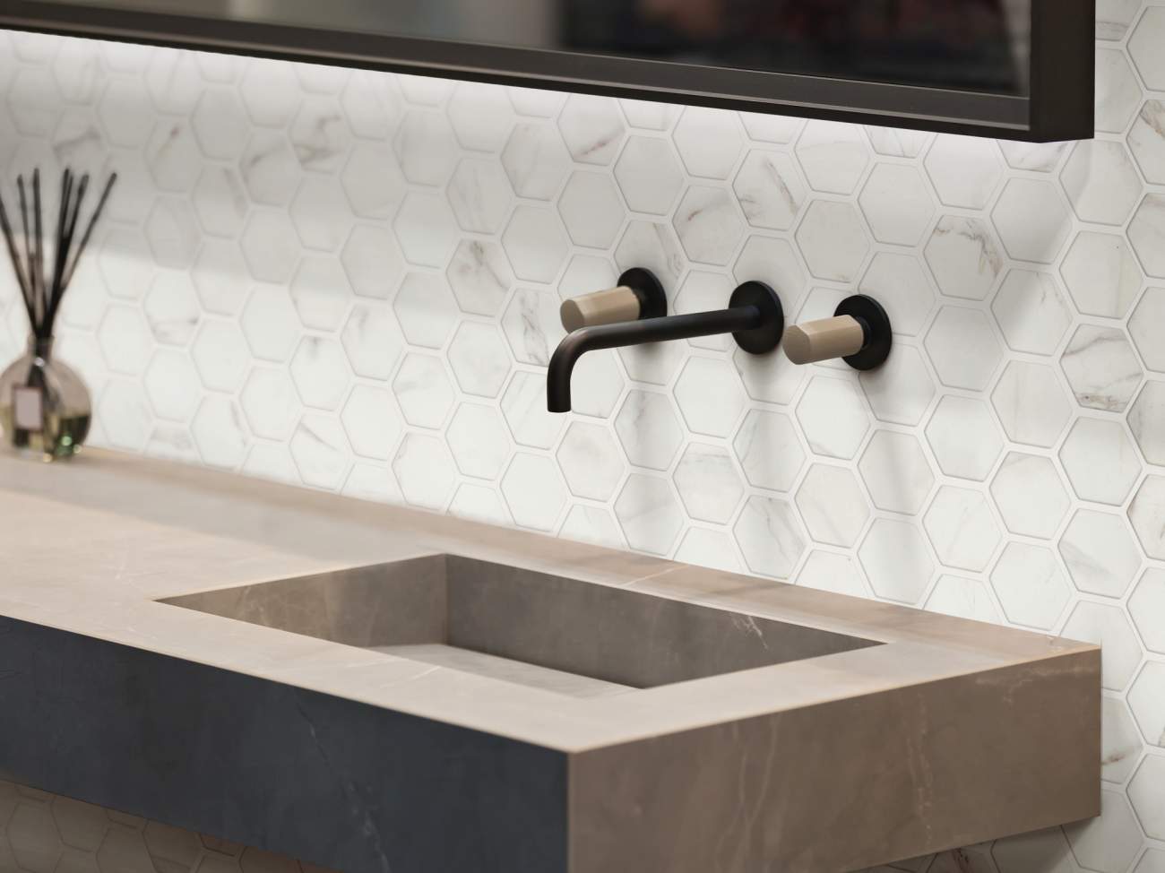 Shaw Dreamscape Elongated Hex Carrara Tile | Znet Flooring