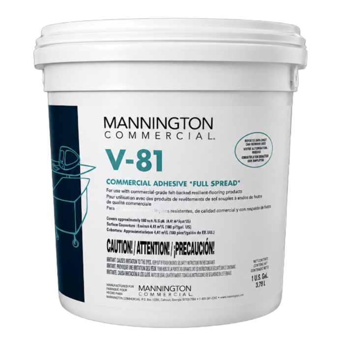 V-81 - 186723 - Mannington 360 - V-81 Adhesive for Light Commercial Felt Back Sheet Vinyl - 1 Gallon 150 sf
