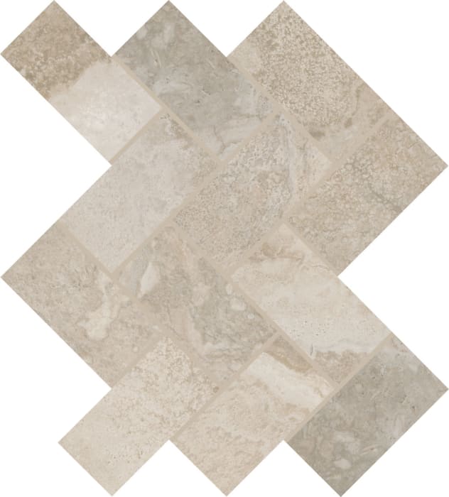 AR4124HERRMS1P2 - Daltile - Archaia - Artifact Beige - 2.00 in x 4.00 in - Herringbone Mosaic