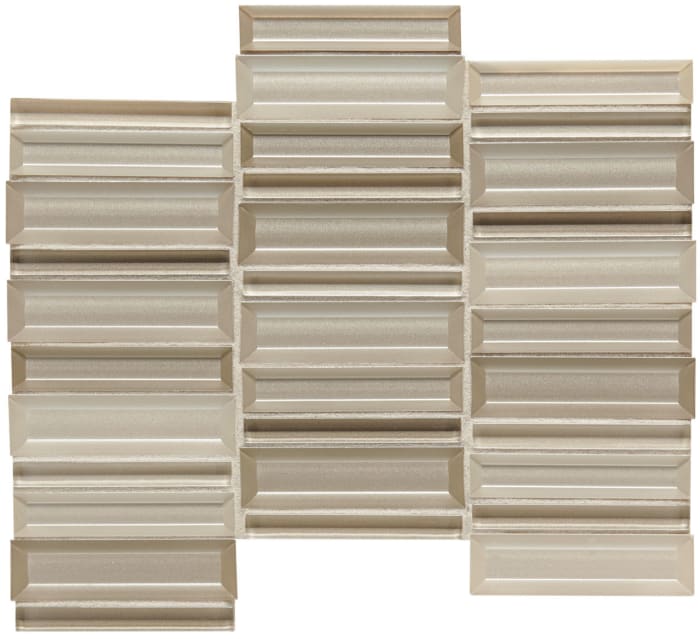 CW4014MS1P - Daltile - Cascading Waters - Shimmer Shore - 1.00 in x 4.00 in - Glass Mosaic