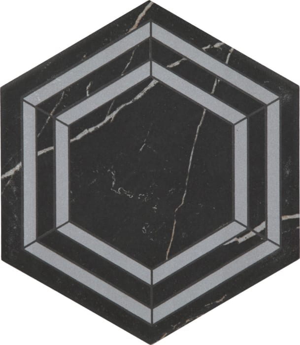 PT26HEXDECOKMT - Daltile - Perpetuo - Tuxedo - 8.00 in x 9.00 in - Matte
