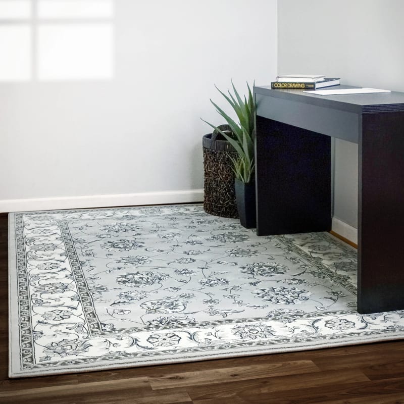 ANCIENT GARDEN - Soft Grey Cream 57365-9666 - Dynamic Rugs - Ancient Garden - Soft Grey Cream 57365-9666