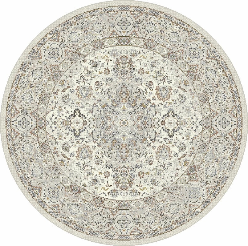 ANR8572756295 - Dynamic Rugs - Ancient Garden - Cream Beige 57275-6295 - 7'1" Round