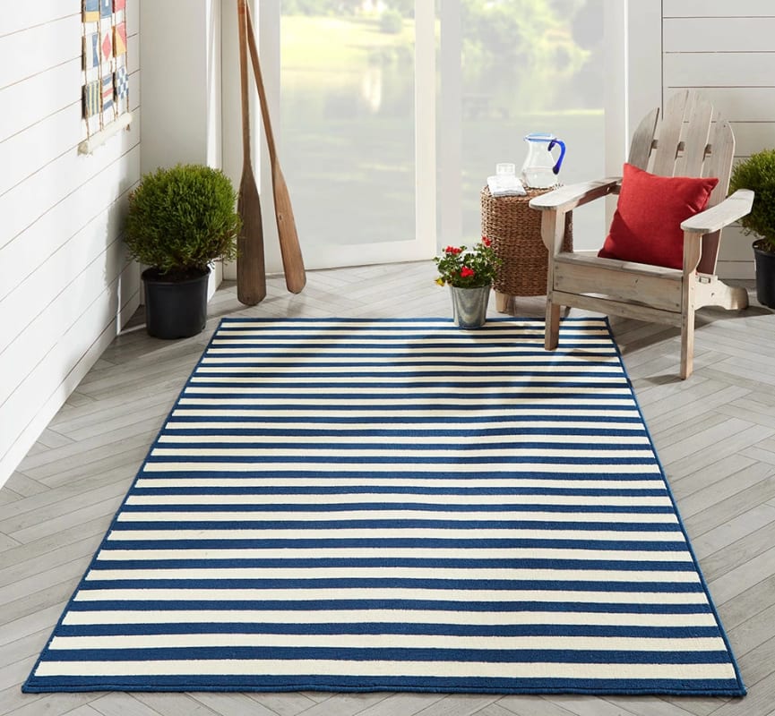 BAJA0BAJ1NVY - Momeni - Baja - Stripe - Navy BAJ-1