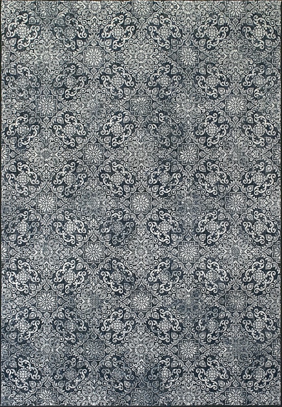 AN69571623696 - Dynamic Rugs - Ancient Garden - Steel Blue 57162-3696 - 5'3" x 7'7"