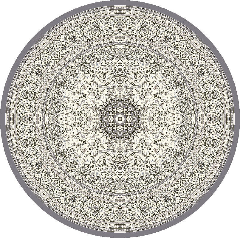 ANR8571196656 - Dynamic Rugs - Ancient Garden - Cream Grey 57119-6656 - 7'1" Round