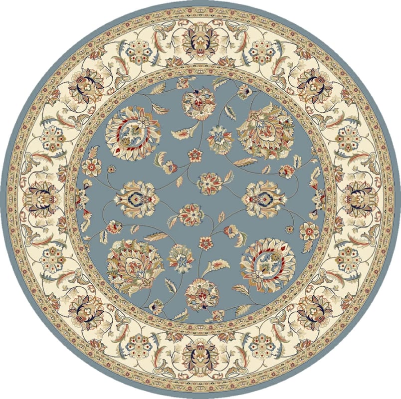ANR8573655464 - Dynamic Rugs - Ancient Garden - Light Blue Ivory 57365-5464 - 7'1" Round