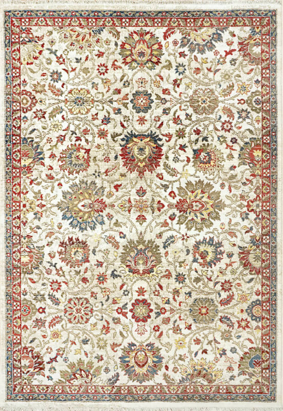 JN696883130 - Dynamic Rugs - Juno - Ivory Red 6883-130 - 5'3" x 7'7"