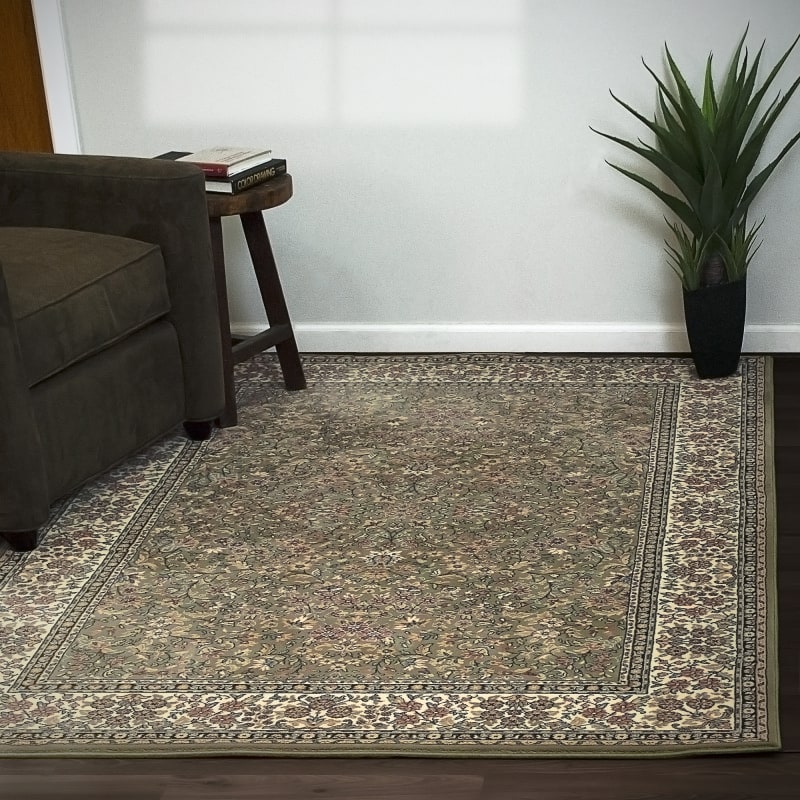 AN46570784444 - Dynamic Rugs - Ancient Garden - Green Ivory 57078-4444 - 3'11" x 5'7"