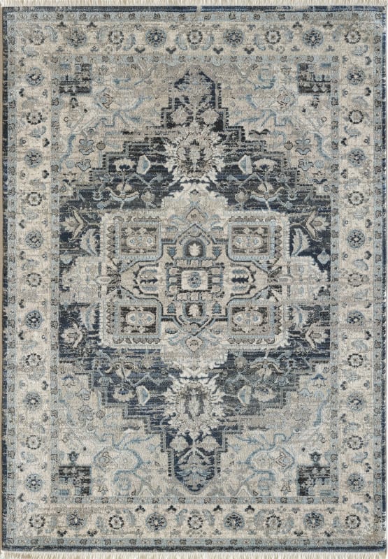 JN9126882590 - Dynamic Rugs - Juno - Dark Blue Cream 6882-590 - 7'10" x 10'