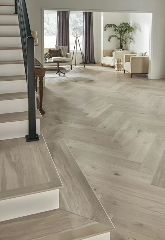 HPLS37WINF1 - Mannington Latitude Collection - Park City Herringbone - Wintry