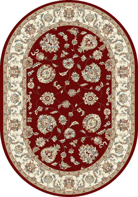 ANOV71057365146 - Dynamic Rugs - Ancient Garden - Red Ivory 57365-1464 - 6'7" x 9'6" Oval