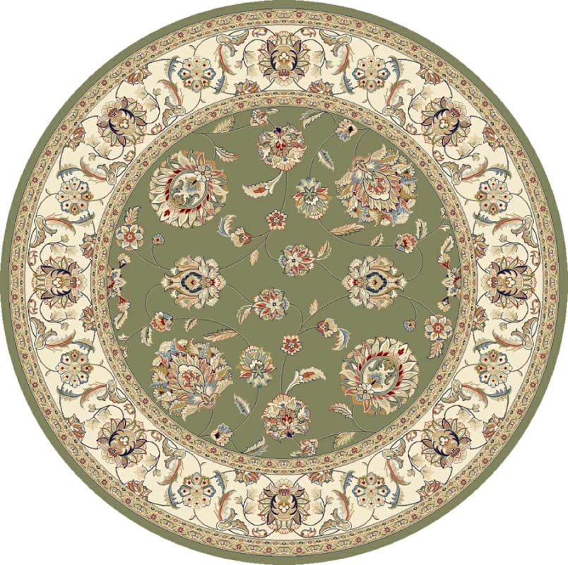 ANR5573654464 - Dynamic Rugs - Ancient Garden - Green Ivory 57365-4464 - 5'3" Round