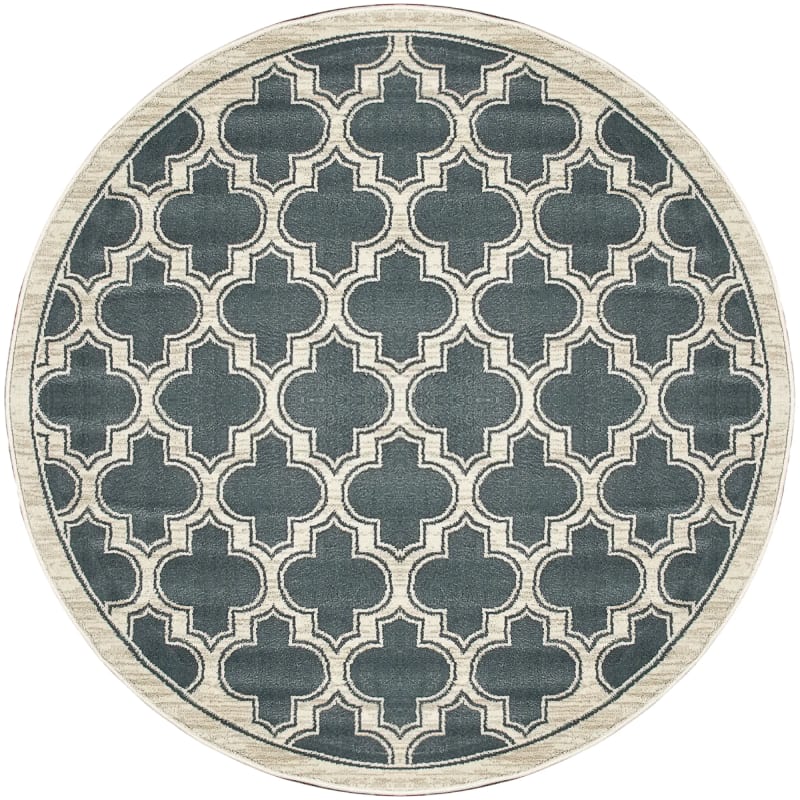 YAR52816510 - Dynamic Rugs - Yazd - Blue Ivory 2816-510 - 5'3" Round