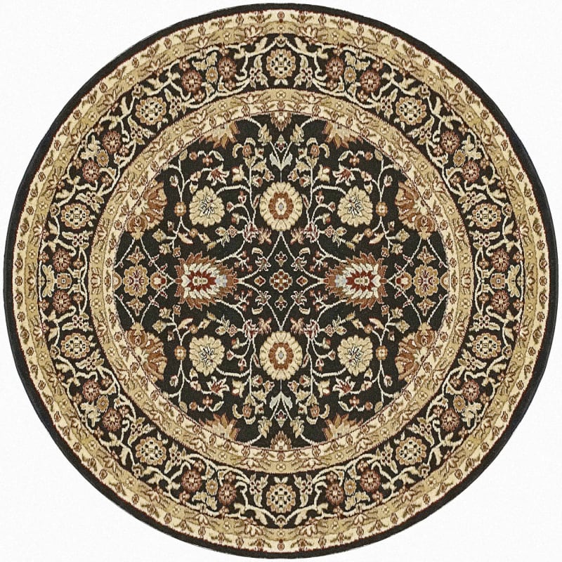 YAR52803090 - Dynamic Rugs - Yazd - Black 2803-090 - 5'3" Round