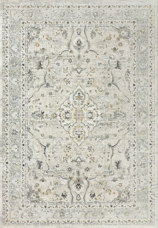 AL697605105 - Dynamic Rugs - Annalise - Cream Blue 7605-105 - 5'3" x 7'7"
