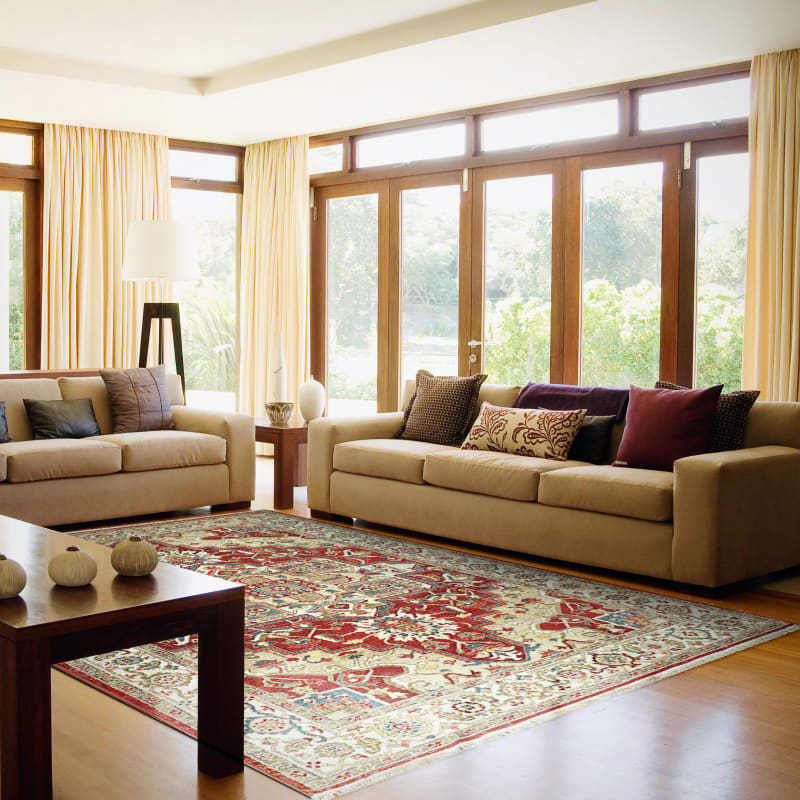 JUNO - Ivory Red 6882-130 - Dynamic Rugs - Juno - Ivory Red 6882-130