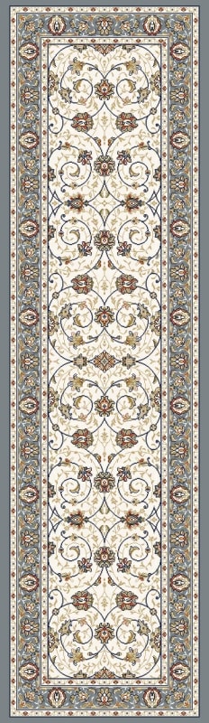 AN28571206454 - Dynamic Rugs - Ancient Garden - Ivory Light Blue 57120-6454 - 2'2" x 7'7"