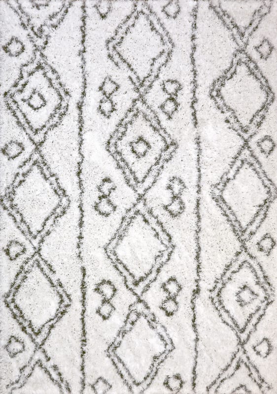 NR9127434100 - Dynamic Rugs - Nordic - Silver White 7434-100 - 7'5" x 10'6"