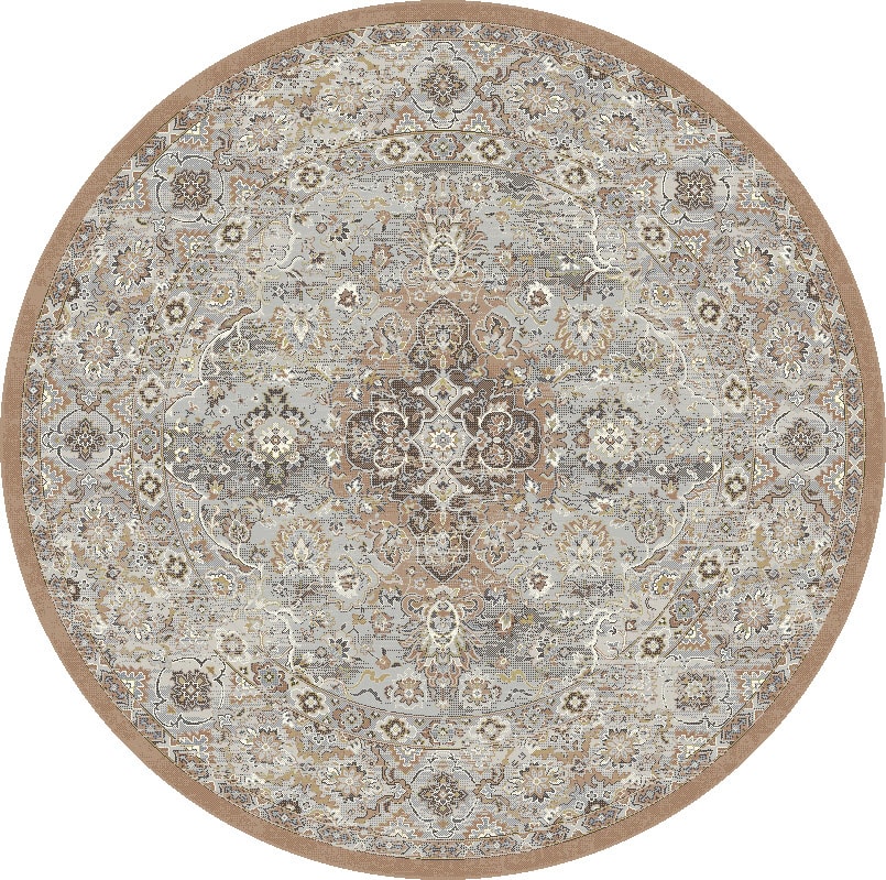 ANR8572759285 - Dynamic Rugs - Ancient Garden - Beige Multi 57275-9285 - 7'1" Round
