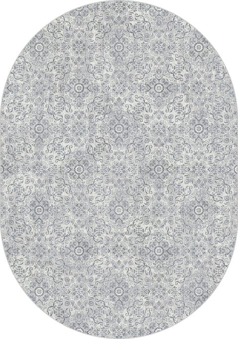 ANOV69571629646 - Dynamic Rugs - Ancient Garden - Silver Grey 57162-9646 - 5'3" x 7'7" Oval