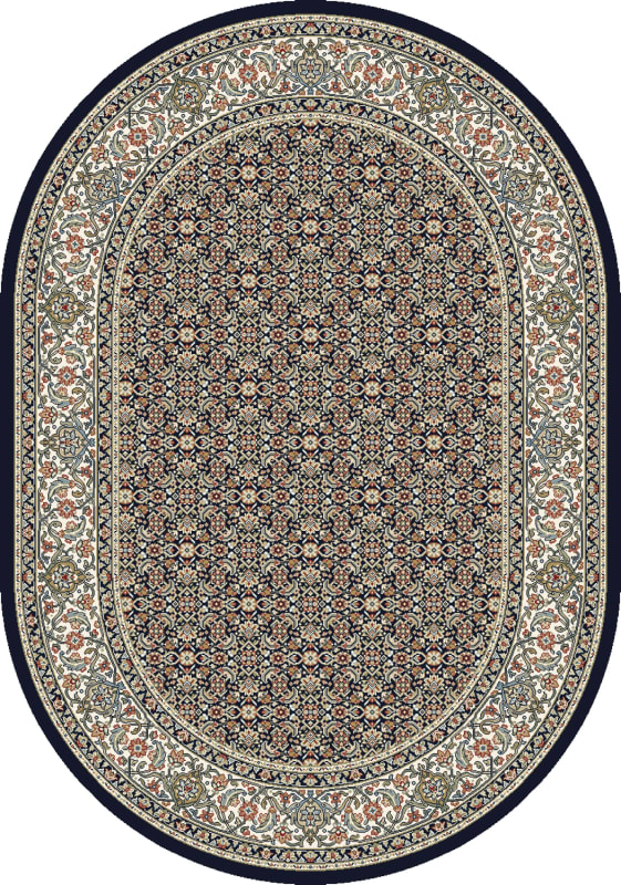 ANOV71057011346 - Dynamic Rugs - Ancient Garden - Navy 57011-3464 - 6'7" x 9'6" Oval