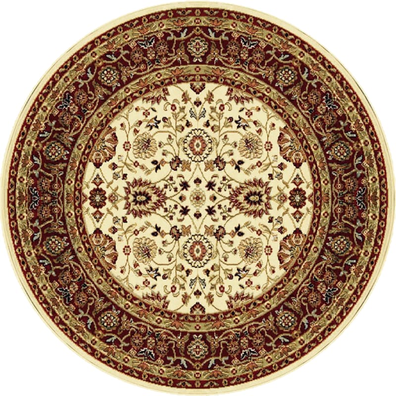 YAR52803130 - Dynamic Rugs - Yazd - Cream Red 2803-130 - 5'3" Round