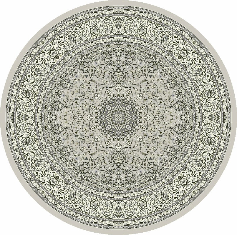 ANR8571199666 - Dynamic Rugs - Ancient Garden - Soft Grey Cream 57119-9666 - 7'1" Round