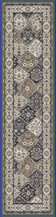 YA288471510 - Dynamic Rugs - Yazd - Blue Ivory 8471-510 - 2' x 7'7"