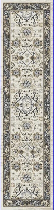 YA288531190 - Dynamic Rugs - Yazd - Ivory Grey 8531-190 - 2' x 7'7"